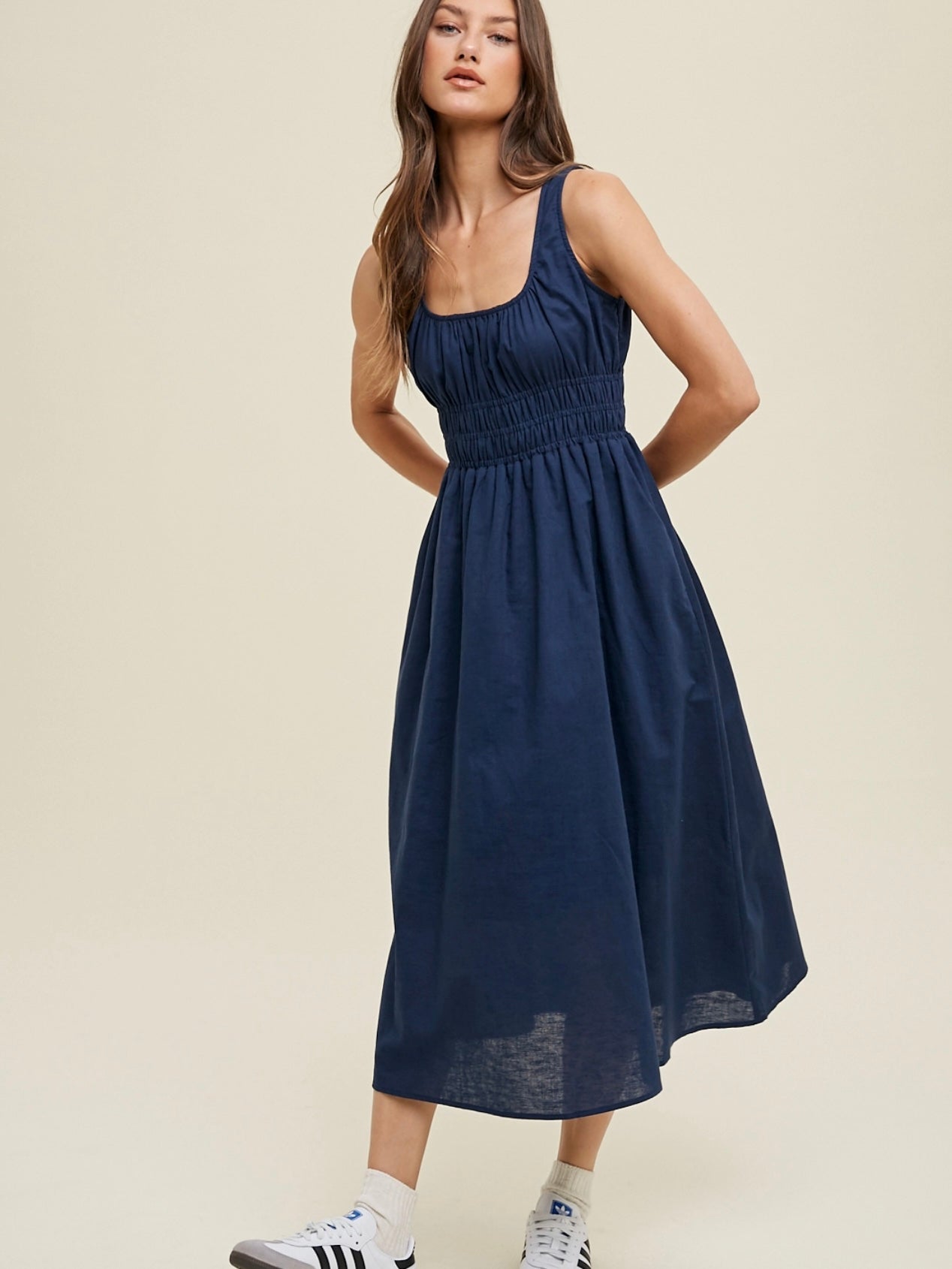 Linen Midi Dress