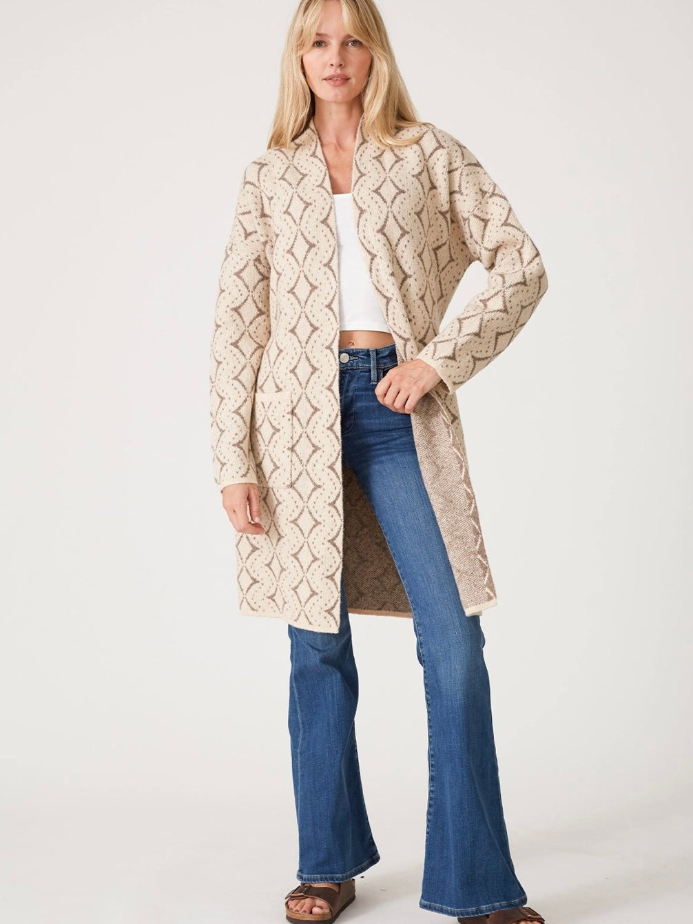 Diamond Jacquard Cardigan