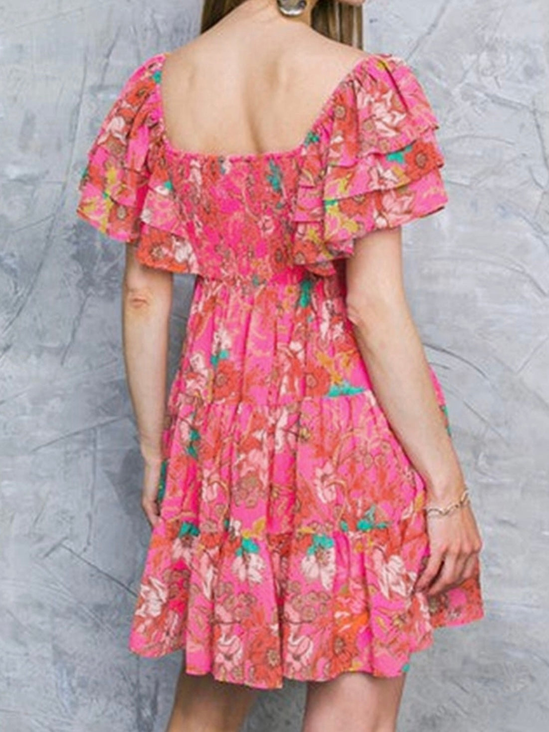 Crete Ruffle Sleeve Dress