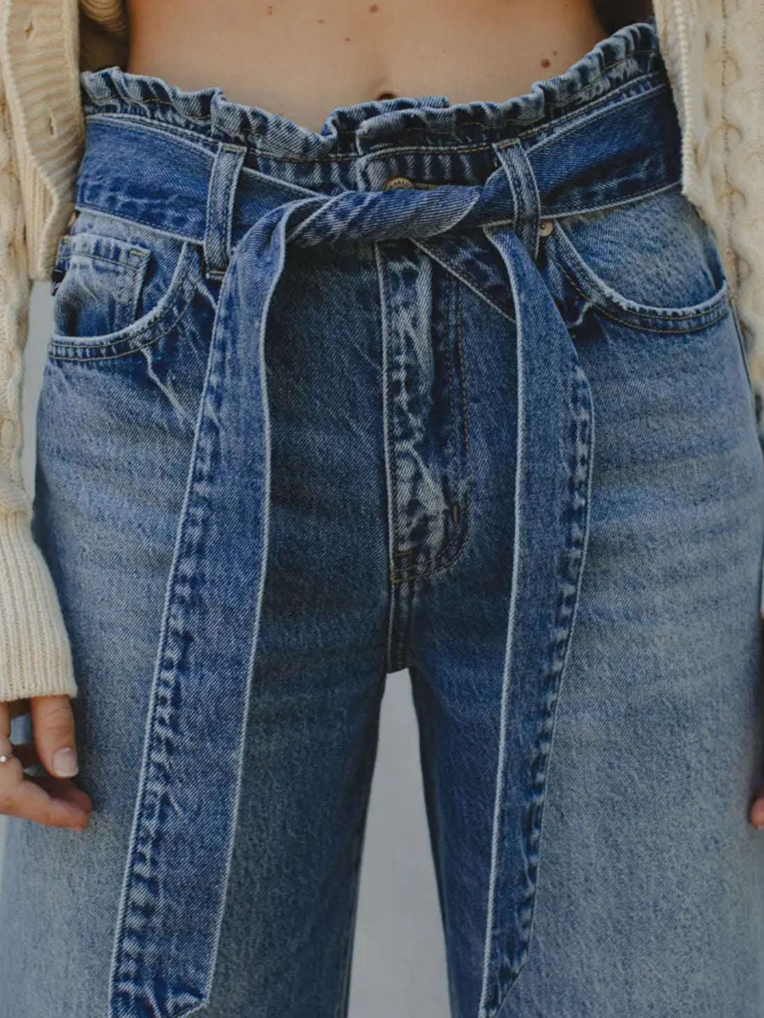 Kancan Paperbag Wide Leg Jeans